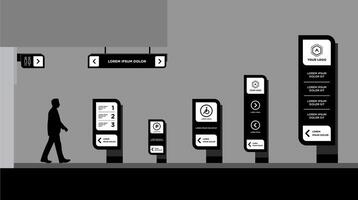 pylon Signage and Wayfinding Designs vector