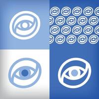 Unique eye and health logo design. Presentation set for company use, Optician and clinic icon vector