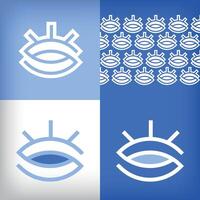 Unique eye line logo design. For company use presentation set, Eye health and clinic icon vector