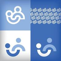 Unique human relations logo design. For company use presentation set, Team and development icon vector