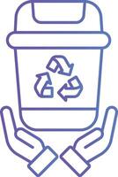 Trash Bin Icon Gradient Style vector