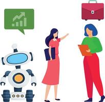 Business Robot Illustration vector