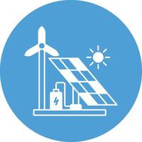 Solar Panel and Wind technology vector