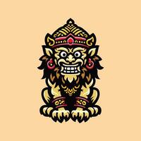 A cartoon lion with a crown on its head vector