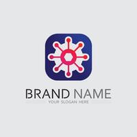 Tech gear logo design template Logo for Business Company with Abstract Elements vector