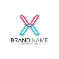 X Typography Logo Design for Professional Branding and Visual Identity vector
