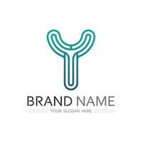 Dynamic Y Logo Template Design for Business Visual Identity vector