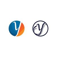 Corporate Y Logo Template in Abstract Style for Branding and Digital Marketing Use vector