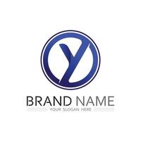 Abstract Y Logo Design with Creative Shape and Typography for Visual Impact vector