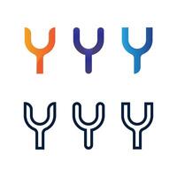 Gradient Y Logo set for Elegant and Unique Branding vector