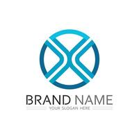 Stylish X Logo Concept with Abstract Art and Letter Design Elements vector