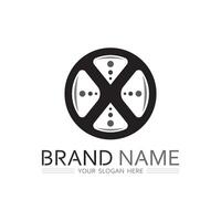 X Monogram Icon Logo in Flat Style for Business and Design Needs vector