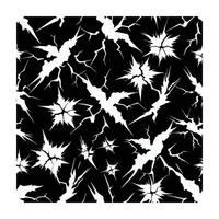 Abstract Black and White Floral Pattern with Sharp, Jagged Edges, Seamless Design vector