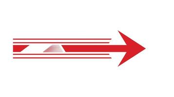 Abstract Red Arrow Illustration Movement, Direction, Forward, and Modern Design vector