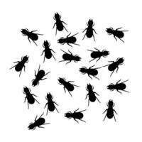 illustration of a termite colony gathering. On a white background vector