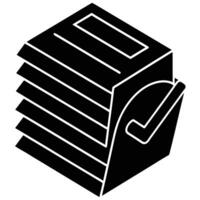 Three dimensional stacked paper document icon with green checkmark design vector
