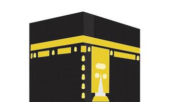 Simplified illustration of the Kaaba in Mecca, Khana Kaab'ah Illustration , Isolated on a White Background vector