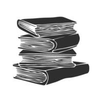 Stack Of Books. Knowledge And Education Concept Isolated Illustration vector