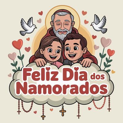Feliz Dia dos Namorados Romantic Catholic Love Blessing Art