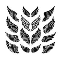 a set of wings with different shapes and sizes vector