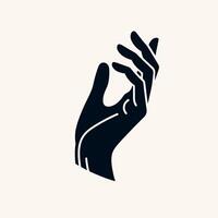 a hand reaching up to the sky with a finger vector