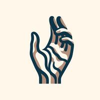 a hand with a finger up in the air vector
