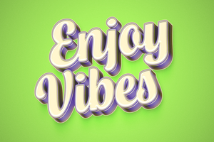Retro 3D Text Effect psd