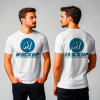 TShirt Mockup Front Back Views for Design Presentation psd