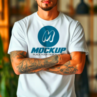 TShirt Mockup Showcase Your Design on a Realistic Model Template psd