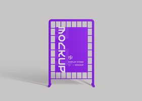 Wire Mesh Display Stand Mockup psd