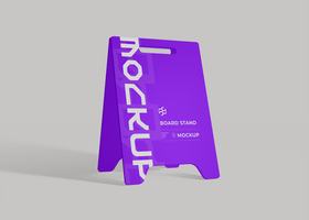 Stand Board Display Mockup for Storefront Branding Presentation psd
