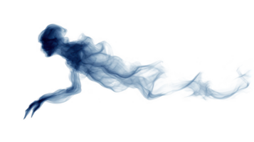 Eerie smoke ghost floating with transparent background png