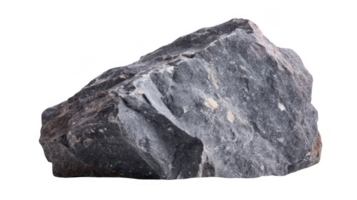 Grey stone showing subtle patterns on transparent background png