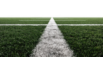White lines delineating an unoccupied athletic field with transparent background png