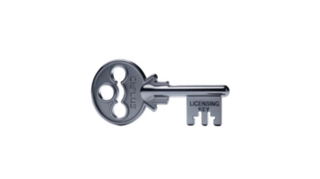 Licensing key unlocking software potential on transparent background png