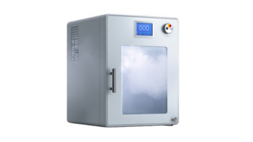 Laboratory incubator generating humid environment on transparent background png