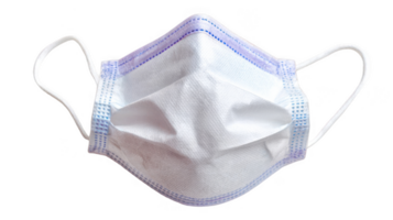 White surgical mask on transparent background protecting from virus png
