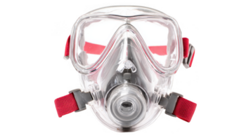 Oxygen mask on transparent background providing breathing support png