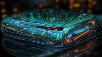 Unique Background, Technological Template, Rounded Techno Cube, Luxury Design, Mirror, Rotation video