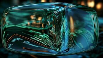 Special Technological Template, Background, Techno Cube, Unique Design, Lights, Colors, Reflection video