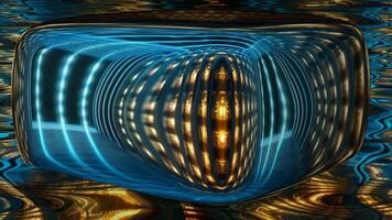 Liquid Metal, Unique Background, Technological Template, Floating Techno Cube, Luxury Design, Rotation video