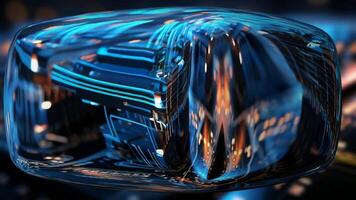 Techno Cube, Elegant Background, Technological Template, Blur Effect, Exclusive, Reflection video