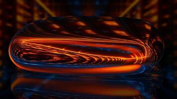 Mirror, Elegant Background, Technological Template, Rounded Techno Cube, Blur Effect, Reflection video