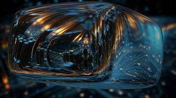 Reflection, Elegant Background, Special Technological Template, Techno Cube, Blur Effect, Lights video
