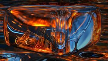 Reflection, Background, Technological Template, Floating Techno Cube, Unique Design, Liquid Metal video
