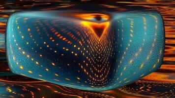 Unique Design, Elite Background, Technological Template, Floating Techno Cube, Liquid Metal, Colors, Rotation video