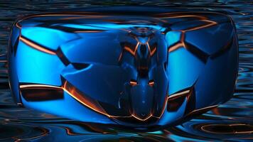 Reflection, Elegant Background, Technological Template, Floating Techno Cube, Blur Effect, Liquid Metal video