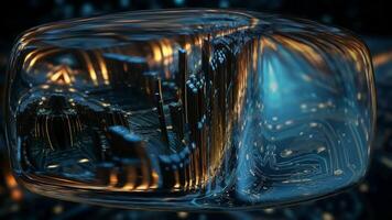 Techno Cube, Unique Background, Special Technological Template, Luxury Design, Lights, Rotation video