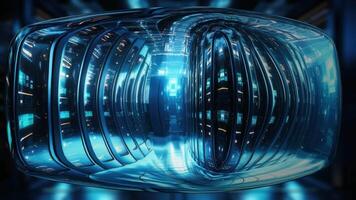 Techno Cube, Elegant Template, Special Technological Background, Blur Effect, Lights, Reflection video
