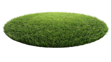 Lush green grass circle with transparent background for easy integration png